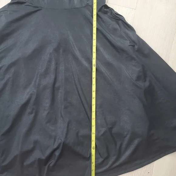 Agnes and Dora Fit & Flare Leather Style A-Line Dress - Picture 4 of 8